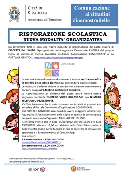 Volantino nuova modalità organizzativa