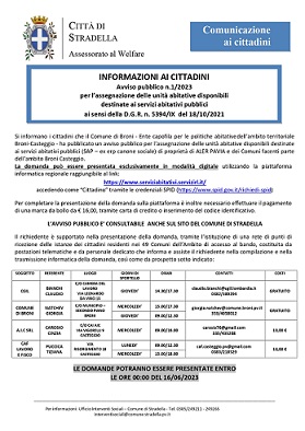 Volantino informativo Bando Case 2023