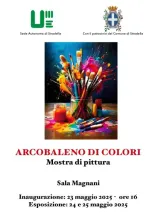 L'UNITRE, con il patrocinio del Comune di Stradella, presenta la mostra "Arcobaleno di colori". L'esposizione di pittura verrà ospitata in Sala della Cultura "U. Magnani" presso il Palazzo Municipale. L'inaugurazione si terrà il 23 maggio alle ore 16. Giorni e orari di apertura: 23 maggio dalle 16 alle 18 24 e 25 maggio dalle 10 alle 12.00 e dalle 16.30 alle 18.30